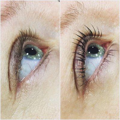 Lash lift with tint