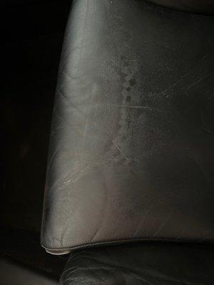 Leather damage by cleaning product