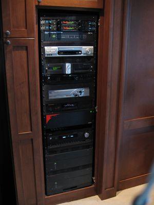 Built in A/V and communications rack