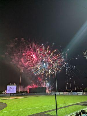 Fireworks after the game.