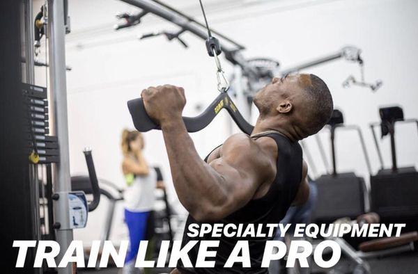 Train like a pro with specialty equipment.