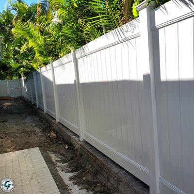 White Vinyl Fence