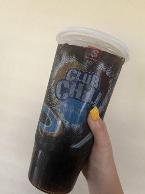 The Club Chill Fountain Drink -  Maximum! There are different sizes but this one keeps you hydrated all day!