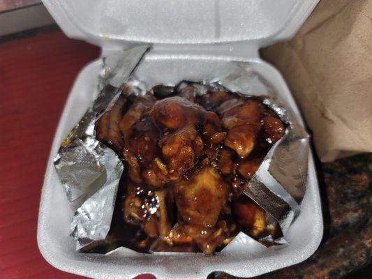 5 teriyaki wings