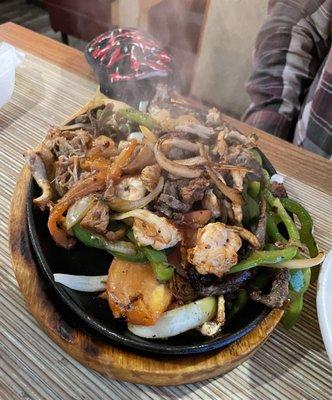 Parrilla, for one (chargrilled beef, pork, chicken & shrimp)