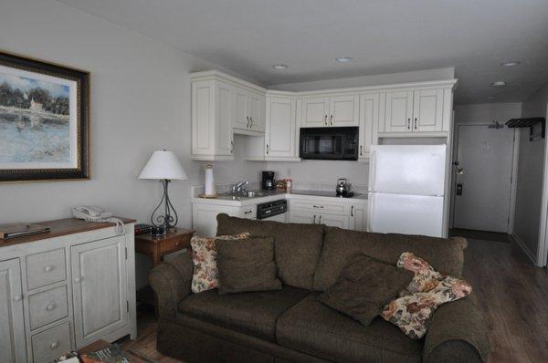 Living room and kitchen in the Premier Villa.