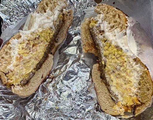 Vegan city boy breakfast sandwich