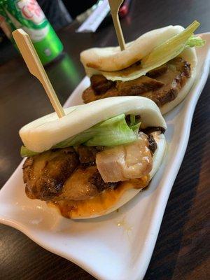 2 Pork Buns!! GREAT FOR A APPETIZER, the pork belly melts in your mouth