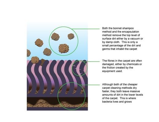 The dry methods don't rinse away the soil & chemicals