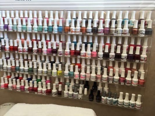 Wide variety of gel nail colors