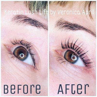 Keratin Lash Lift beautifully lifting her natural lashes #keratinlashlift #lashes #yumilashes