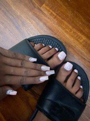 Gel Acrylic Nail Set Gel Pedicure