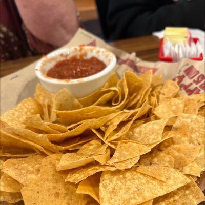 Chips and salads