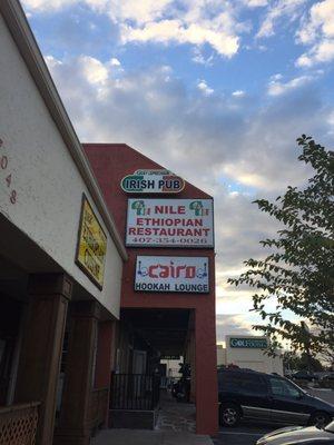 Signage outside the Lucky Leprechaun