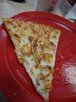 Chicken and waffle pizza. LOL