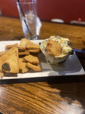 Spinach dip w/ some kinda good bread