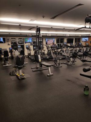 cardio machines with wall mounted screens