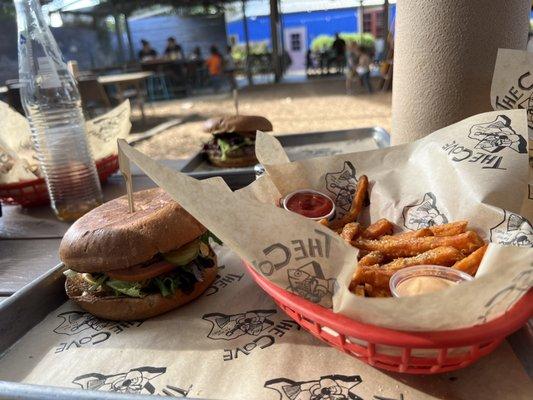 Real Burger w Sweet Potato Fries