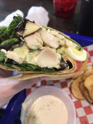 Calypso chicken wrap