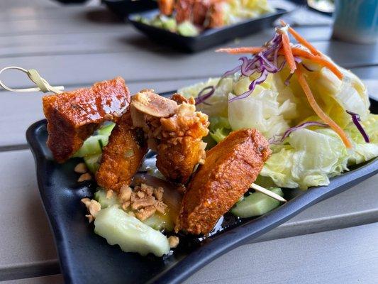 Fish cake and salad (lunch)