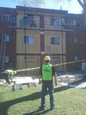 Tear off - Preparing for Commercial Hardie Siding Install (Alexandria, VA)