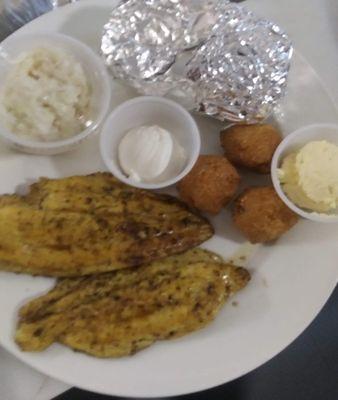 Grilled lemon pepper catfish filets