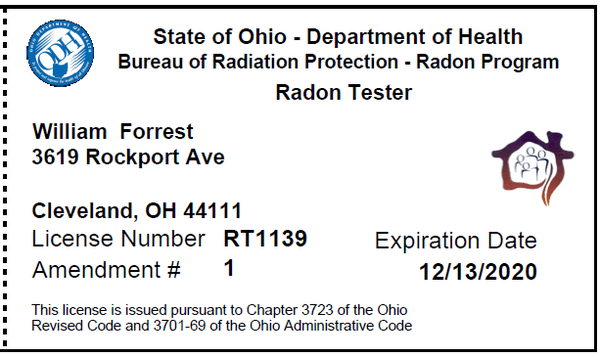 Ohio Licensed Radon Tester