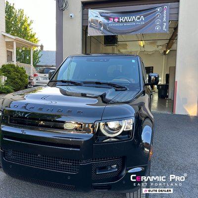 Full Front Paint Protection Film on this Land Rover Defender was installed