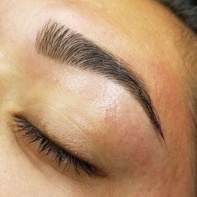 We love eyebrow waxing! Clean and defined brows.