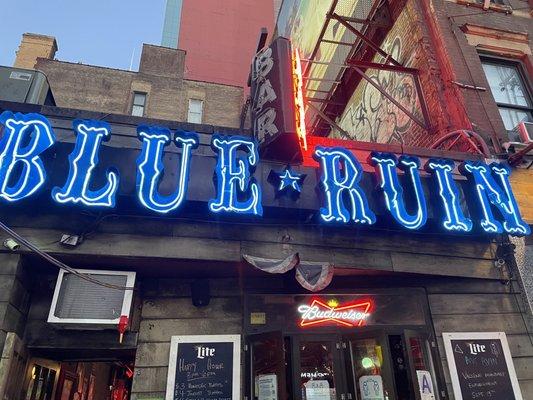 Blue Ruin sign