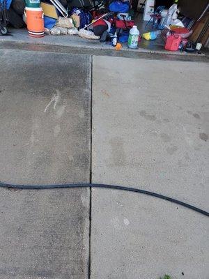 Driveway before and after.