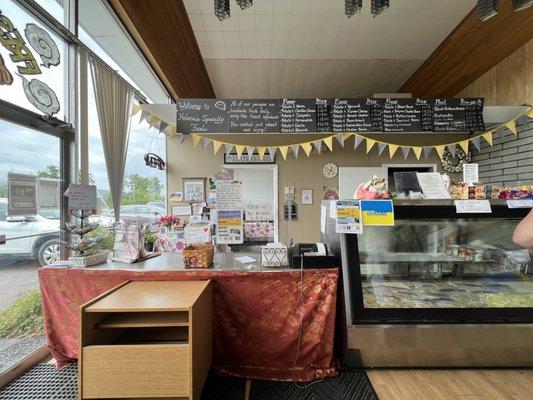 Interior, ordering counter