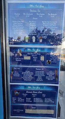 Great menu! Gelatos not listed yet but they have them.