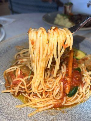 Linguini with meat balls