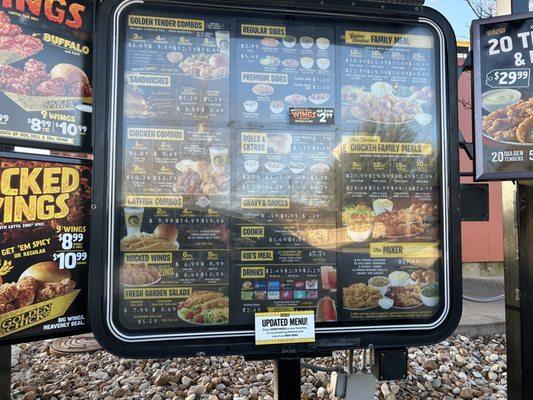 drive thru menu