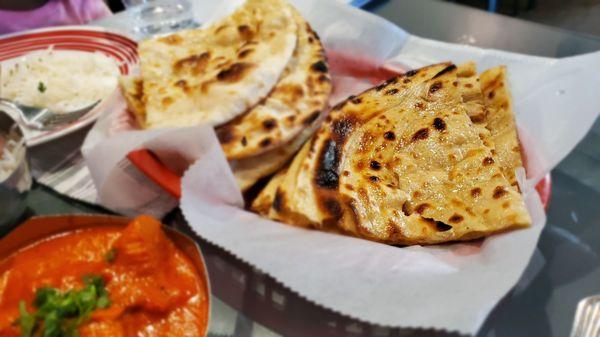 Lacha Parantha (on the right)