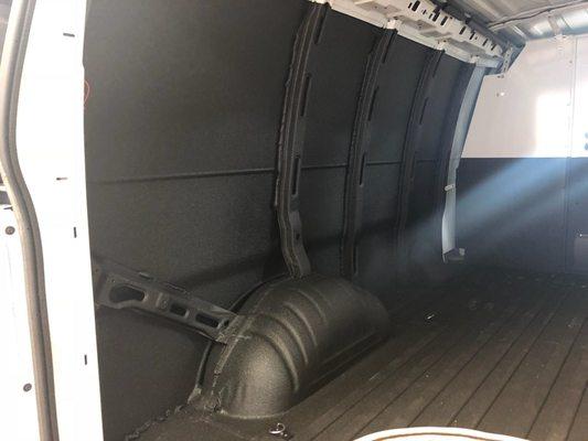 Spray in Rhino liner in a work van! Looks amazing