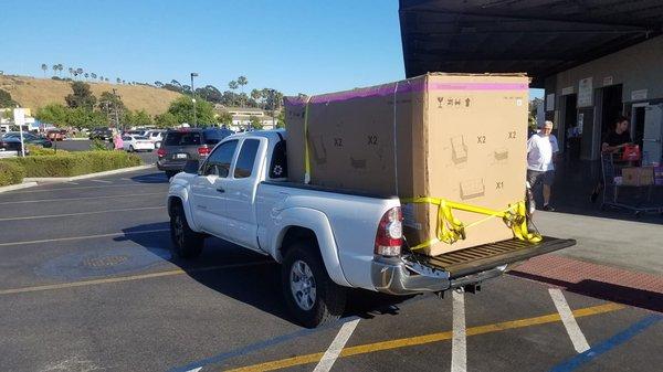 Furniture pickup at Costco