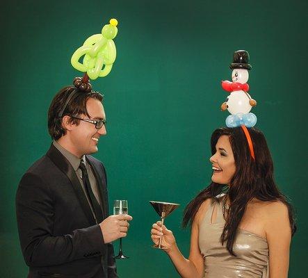 The holiday party just got even better now that there are balloons!