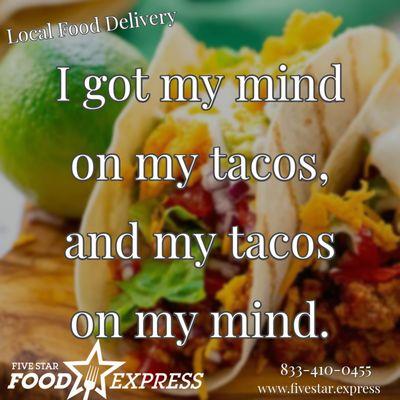 Who else has tacos on their mind? Their always a treat on "Taco Tuesday's", but why not have a "Taco Thursday" as well. www.fivestar.express