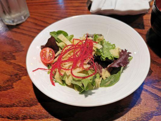 Side salad that came with gyudon