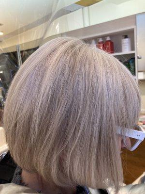 Going GLAY transformation with platinum balayage and plus shadowing dimension!