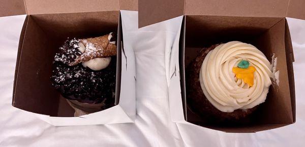 Cannoli cake and Carrot cake