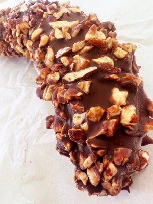 Frozen Banana with Almonds