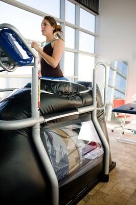 Anti-Gravity Treadmill in action