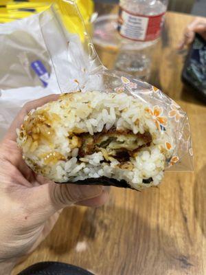 Fried oyster onigiri