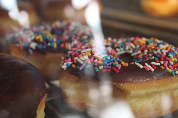 chocolate sprinkled donut