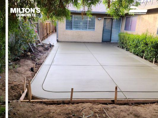 Broom finish concrete