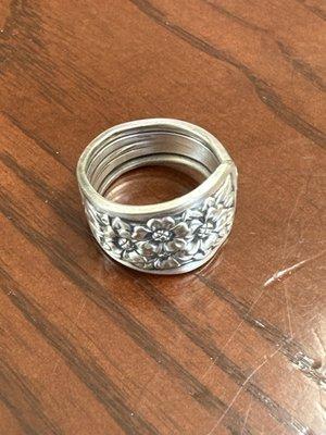 Silver spoon ring! Handmade!