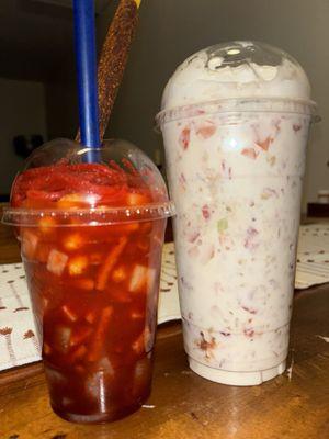 Small vaso loco and large escamocha